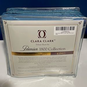 King sized sheet set. Flat & fitted sheets with 2 pillowcases. NEW in packaging.